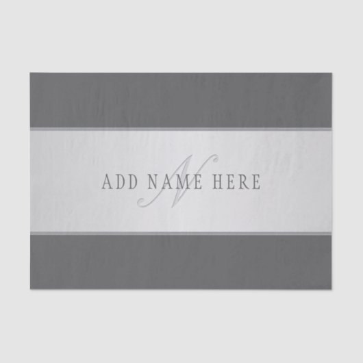 Eleganter Name und Monogrammschrift (oder anderer Seidenpapier (Vorderseite)