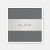 Eleganter Name und Monogrammschrift (oder anderer Serviette (Vorderseite)