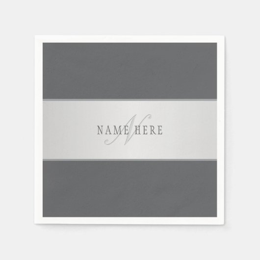 Eleganter Name und Monogrammschrift (oder anderer Serviette (Vorderseite)