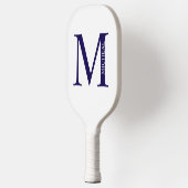 Eleganter Name und personalisiertes Monogramm Pickleball Schläger (Links)