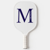 Eleganter Name und personalisiertes Monogramm Pickleball Schläger (Vorderseite)