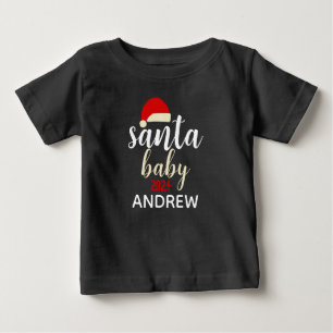 Eleganter Name Weihnachtsmann Baby Personalize T-shirt