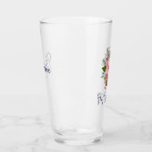Eleganter Name Zitat Pink Poinsettia 16oz Pint Glas (Links)