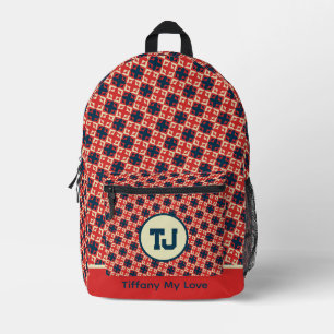 Eleganter Name zurück zum Gemusterten Rucksack der