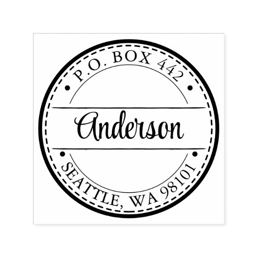 Eleganter Namens-Rücksende-Adressstempel in Schrei Permastempel (Design)