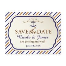 Eleganter Nasenstreifen Save the Date Postkarte
