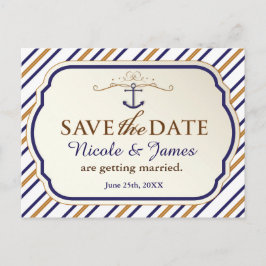 Eleganter Nasenstreifen Save the Date Postkarte