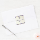 Eleganter Nautical Anchor Gold Streifen Sticker (Umschlag)