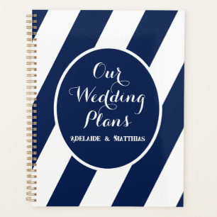 Eleganter Nautical Striped Wedding Planner Planer