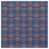 Eleganter Navy Blauer Folk Rustikaler, gemütlicher Stoff (Muster)