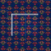 Eleganter Navy Blauer Folk Rustikaler, gemütlicher Stoff (Kachel)