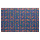 Eleganter Navy Blauer Folk Rustikaler, gemütlicher Stoff (Fat Quarter (45,7 x 55,9 cm))
