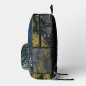 Eleganter Navy Blue Black Gold Abstrakt Bedruckter Rucksack (Rechts)