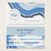 Eleganter Navy & Blue Geode Gold Glitzer Agate (Vorne & Hinten)