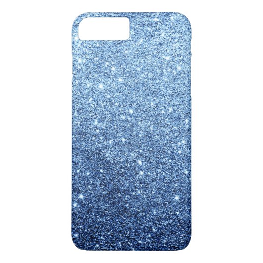 Eleganter Navy Blue Glitzer Luxus Case-Mate iPhone Hülle (Rückseite)
