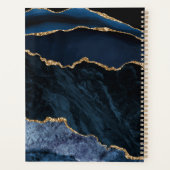 Eleganter Navy Blue Gold Marmor Junior Year Planne Planer (Rückseite)