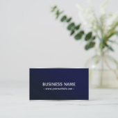 Eleganter Navy Blue Metallic Beruflich QR Code Visitenkarte (Stehend Vorderseite)