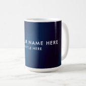 Eleganter Navy-Gold-Caduceus Arzt Kaffeetasse (VorderseiteRechts)