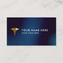 Eleganter Navy-Gold-Caduceus Arzt