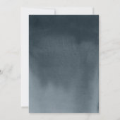 Eleganter Navy Watercolor Foto Abschluss Ankündigung (Rückseite)