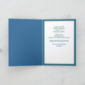 Eleganter navyblauer Anzug Afroamerikanischer Gebu Karte (Innenseite)