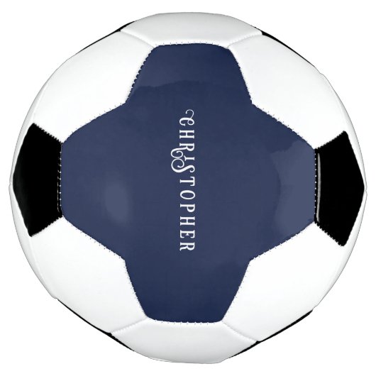 Eleganter Navyblauer Fußball mit individuellem Nam (Gedreht)