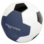 Eleganter Navyblauer Fußball mit individuellem Nam (Dreiviertel)