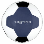 Eleganter Navyblauer Fußball mit individuellem Nam (Vorderseite)