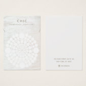 Eleganter Necklace White Wood Circle Display Holde (Vorne & Hinten)
