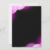 Eleganter Neon rosa Retro schwarz Sweet 16. Geburt (Rückseite)