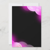 Eleganter Neon rosa Retro schwarz Sweet 16. Geburt Einladung (Rückseite)