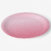 Eleganter Neon rosa Retro schwarz Sweet 16. Geburt Pappteller (Schrägansicht)