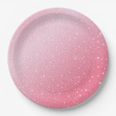 Eleganter Neon rosa Retro schwarz Sweet 16. Geburt Pappteller (Vorderseite)