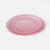 Eleganter Neon rosa Retro schwarz Sweet 16. Geburt Pappteller (Schrägansicht)