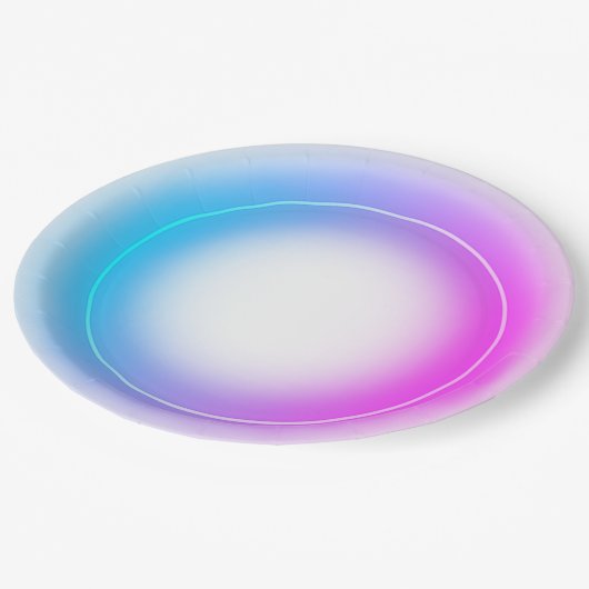 Eleganter Neon rosa Retro schwarz Sweet 16. Geburt Pappteller (Schrägansicht)