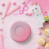 Eleganter Neon rosa Retro schwarz Sweet 16. Geburt Pappteller (Party)