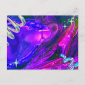 Eleganter Neon rosa Retro schwarz Sweet 16. Geburt Postkarte (Rückseite)