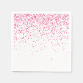 Eleganter Neon rosa Retro schwarz Sweet 16. Geburt Serviette (Vorderseite)