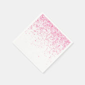 Eleganter Neon rosa Retro schwarz Sweet 16. Geburt Serviette (Ecke)