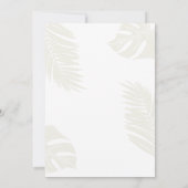 Eleganter neutraler Boho Verlasse Goldkreuz Einladung (Rückseite)