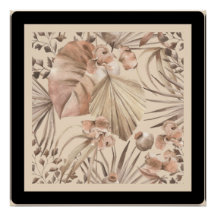 Eleganter neutraler botanischer Kunstdruck