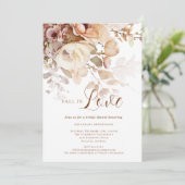 Eleganter neutraler Fall in Liebe Blumenkohl Einladung (Stehend Vorderseite)