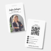 Eleganter Neutraler Foto-QR-Code Immobilien Ausweis (Vorder- & Rückseite)