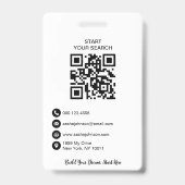 Eleganter Neutraler Foto-QR-Code Immobilien Ausweis (Rückseite)