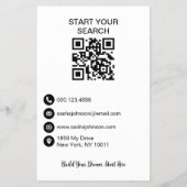 Eleganter Neutraler Foto-QR-Code Immobilien Flyer (Hinten)