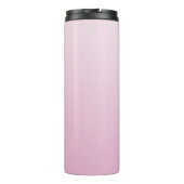 Eleganter neutraler glänzender Korallenrosa-Indivi Thermosbecher (Rückseite)