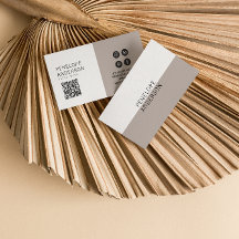 Eleganter neutraler grauer Minimalistischer QR-Cod