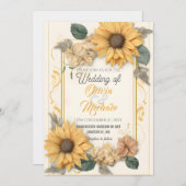 Eleganter, neutraler Rahmen für Hochzeitsfeiern Einladung (Vorne/Hinten)