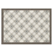 Eleganter neutraler Tablettentext, purer geometris Tischdecke (Vorderseite (Horizontal))