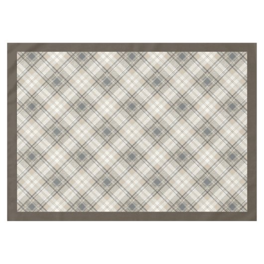 Eleganter neutraler Tablettentext, purer geometris Tischdecke (Vorderseite (Horizontal))